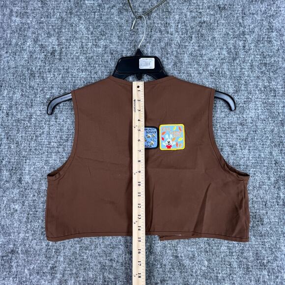 Girl scouts Vest Large Brown USA‎ made Scouting Vintage Brownies Patches Cactus - Picture 6 of 7